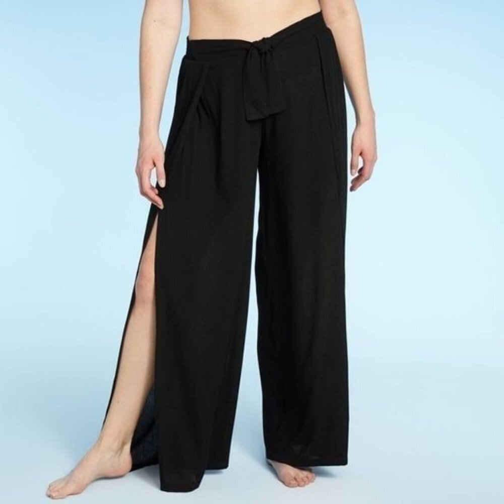 Kona Sol Women’s Swimsuit Cover Pants-Black-Medium - Picture 1 of 3